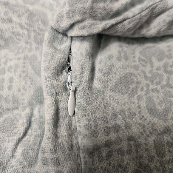 Free People Tegan Border Printed Long Sleeve Mini Dress in Blue Combo - Picture 6 of 6